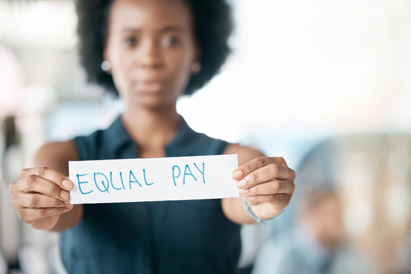 Woman Demanding Equal Pay